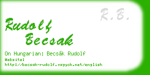 rudolf becsak business card